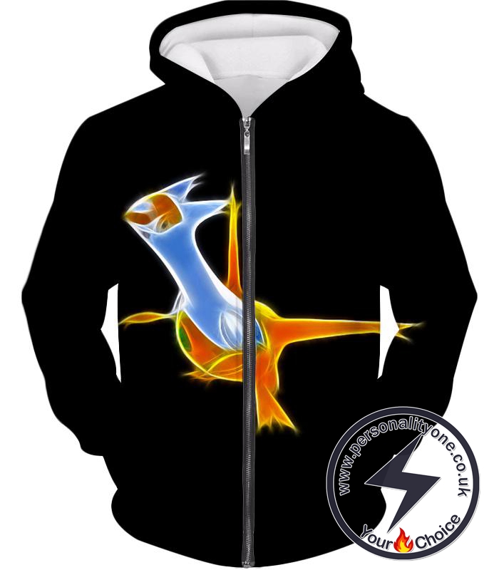 Pokemon Awesome Dragon Psychic Type Legendary Pokemon Latias Zip Up Hoodie